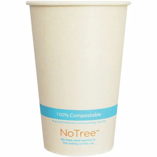 World Centric Compostable NoTree Paper Cold Cups - 16 fl oz - Beige - Paper - Cafe, Cafeteria, Restaurant, Cold Drink, Cold - 20 / Carton