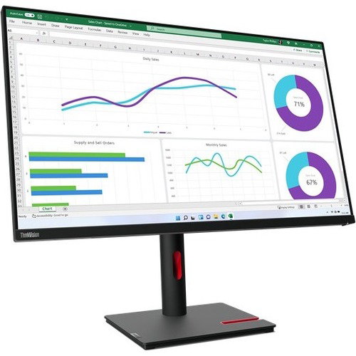 Lenovo ThinkVision T32h-30 32" Class WQHD LED Monitor - 16:9 - 31.5" Viewable - In-plane Switching (IPS) Technology - WLED Backlight - 2560 x 1440 - 1.07 Billion Colors - 350 Nit - 4 ms - 60 Hz Refresh Rate - USB Type-C - HDMI - DisplayPort - VESA Mount C