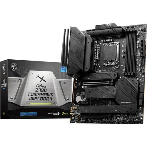 MSI MAG Z790 TOMAHAWK WIFI DDR4 Gaming Desktop Motherboard - Intel Z790 Chipset - Socket LGA-1700 - ATX - Core i5, Core i7, Core i9, Pentium Gold, Celeron, Core i3 Processor Supported - 128 GB DDR4 SDRAM Maximum RAM - UDIMM, DIMM - 4 x Memory Slots - IEEE