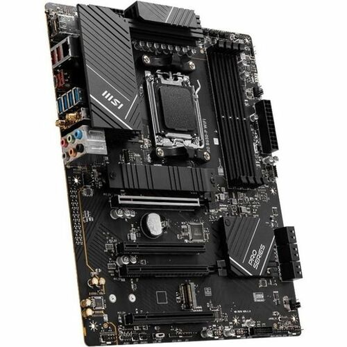 MSI B650-P WIFI Desktop Motherboard - AMD B650 Chipset - Socket AM5 - ATX - Ryzen 5, Ryzen 7, Ryzen 9 Processor Supported - 128 GB DDR5 SDRAM Maximum RAM - UDIMM, DIMM - 4 x Memory Slots - IEEE 802.11 a/b/g/n/ac/ax - HDMI - DisplayPort - 6 x SATA Interfac