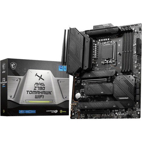 MSI MAG MAG Z790 TOMAHAWK Gaming Desktop Motherboard - Intel Z790 Chipset - Socket LGA-1700 - ATX - Pentium Gold, Celeron, Core Processor Supported - 128 GB DDR5 SDRAM Maximum RAM - DIMM - 4 x Memory Slots - Gigabit Ethernet - IEEE 802.11 a/b/g/n/ac/ax - 