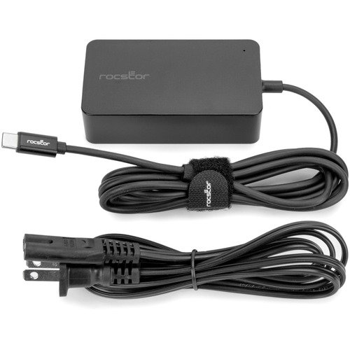 Rocstor 65W Smart USB-C Laptop Power Adapter Charger - Compatible and perfect fit for Dell™,HP®,Lenovo®,Microsoft® Surface® (23W,24W,36W,44W,65W) Power Supply,Apple® MacBook®(30W),MacBook Air® 2017 & higher,MacBook Pro&re