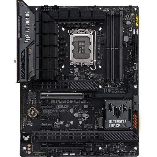 TUF Z790-PLUS WIFI Gaming Desktop Motherboard - Intel Z790 Chipset - Socket LGA-1700 - ATX - Core, Pentium Gold, Celeron Processor Supported - 128 GB DDR5 SDRAM Maximum RAM - DIMM, UDIMM - 4 x Memory Slots - Gigabit Ethernet - IEEE 802.11 a/b/g/n/ac/ax - 