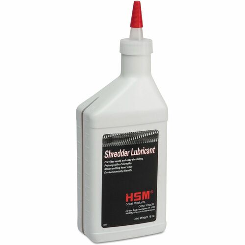 HSM Shredder Oil, 16 fl oz, Amber, for High-Security Shredders (Auto-Oil)