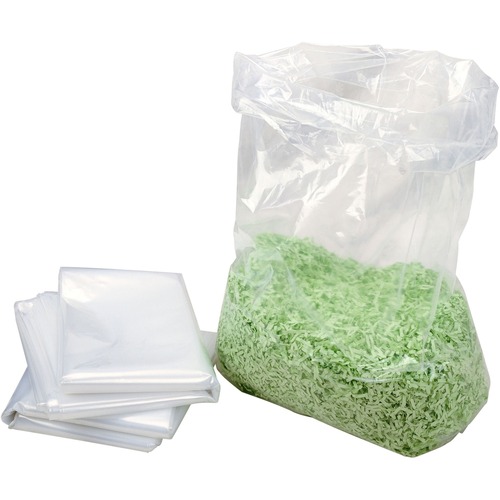 HSM Shredder Bags, 34 Gal, 18 in x 15 in x 34 in, Clear, for Securio and Classic Shredders, 100/RL