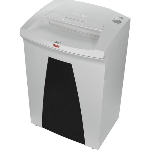 HSM Securio Paper Shredder, Continuous Micro-Cut, 13-Sheet Capacity, 0.063" x 0.563" Shred, P-4 Security, 12.2" Throat, 21.7 gal Bin, White