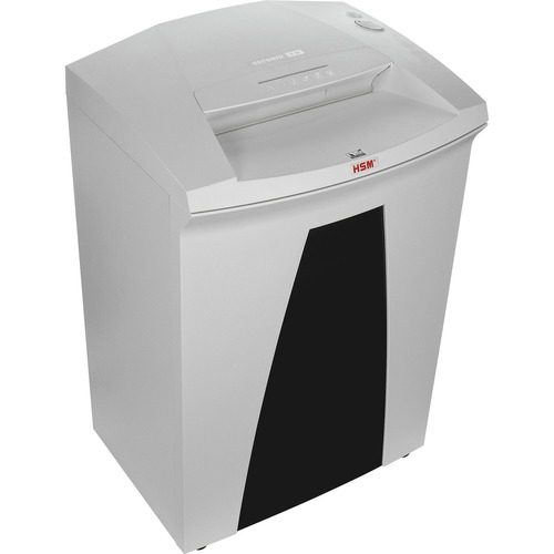 HSM Paper Shredder, Office, Securio Series, Strip-Cut, 37 Sheet Capacity, 0.125 in Shred, P-2 Security, 26.4 gal Bin, White