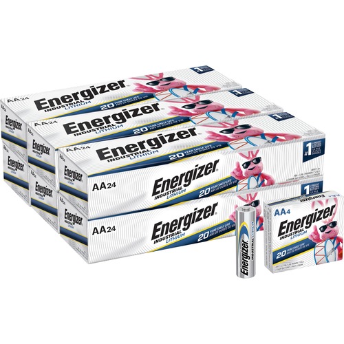 Energizer Industrial AA Lithium Battery 4-Pack - For Construction, Facility Maintenance, Medical Center, Office, Classroom - AA - 4/Pack - 36 / Carton