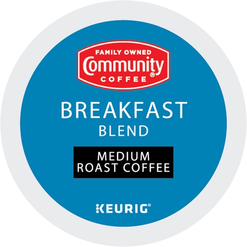 Community® Coffee K-Cup Breakfast Blend Coffee - Compatible with Keurig 2 Brewer, Keurig Brewer - Medium - 24 / Box