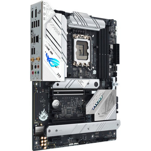 Asus ROG Strix B760-A GAMING WIFI D4 Gaming Desktop Motherboard - Intel B760 Chipset - Socket LGA-1700 - ATX - Core, Pentium Gold, Celeron Processor Supported - 128 GB DDR4 SDRAM Maximum RAM - DIMM, UDIMM - 4 x Memory Slots - Gigabit Ethernet - IEEE 802.1