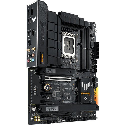 TUF GAMING B760-PLUS WIFI Gaming Desktop Motherboard - Intel B760 Chipset - Socket LGA-1700 - ATX - Core, Pentium Gold, Celeron Processor Supported - 128 GB DDR5 SDRAM Maximum RAM - UDIMM, DIMM - 4 x Memory Slots - Gigabit Ethernet - IEEE 802.11 a/b/g/n/a