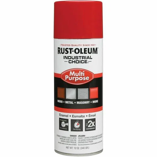 Industrial Choice M1600 Mark Spray Paint - Aerosol - Gloss - OSHA Safety Red - 12 fl oz - 6 / Carton