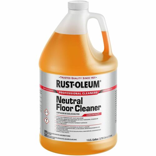 Rust-Oleum Floor Cleaner, Professional, Concentrated 128 fl oz (4 qt), pH Neutral, Fresh Pine Scent, Orange