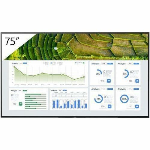 Sony BRAVIA FW-75BZ30L Digital Signage Display - 75" LCD - In-plane Switching (IPS) Technology - High Dynamic Range (HDR) - 24 Hours/7 Days Operation - 3840 x 2160 - Direct LED - 440 Nit - 2160p - HDMI - USB - Serial - Wireless LAN - Bluetooth - Ethernet 