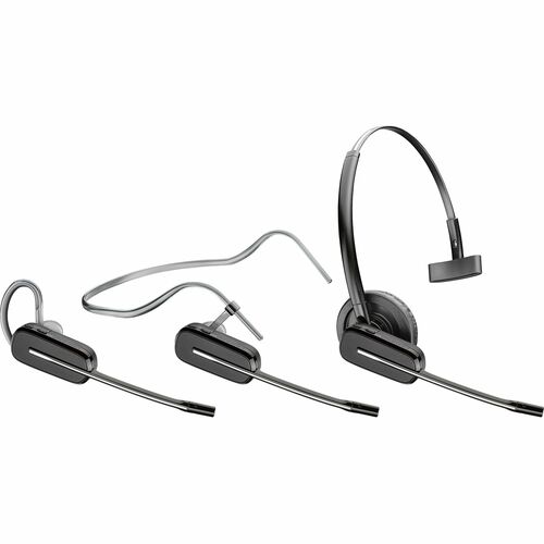 Poly Savi 8240 Office DECT 1920-1930 MHz USB-A Headset TAA - Mono - USB Type A, RJ-11 - Wired/Wireless - Bluetooth/DECT - 590 ft - 32 Ohm - 20 Hz to 20 kHz - On-ear, Over-the-head - Monaural - Supra-aural - Noise Cancelling Microphone - Black - TAA Compli