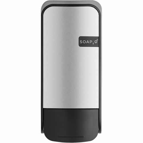 SOAP2O Manual Foam Soap Dispenser - Manual - 1.06 quart Capacity - Site Window, Refillable, Lockable, Vandal Resistant - Stainless - 1 Each