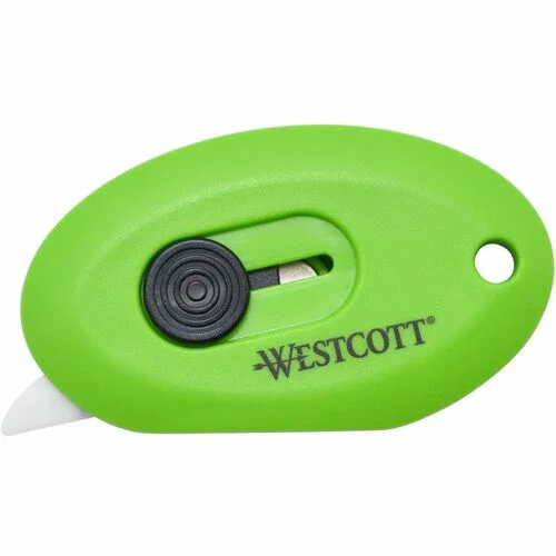 Westcott Compact Retractable Ceramic Utility Cutter - Retractable, Long Lasting - Green