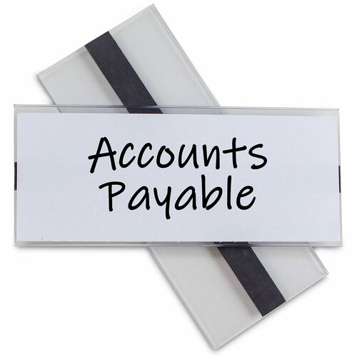 C-Line Label Holder - 7" Height x 4.3" Width x 6.8" Depth - Polyvinyl Chloride (PVC), Plastic - Clear - Magnetic, Side-loading - 10 / Pack