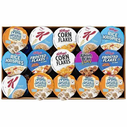 Kellogg's Breakfast Cereal Cups Assortment - Assorted - 2.10 oz - 60 / Carton