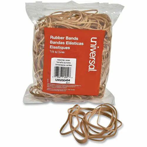 Universal Rubber Bands, Size 54, Assorted, 70 Percent Rubber, Beige, Food-Safe