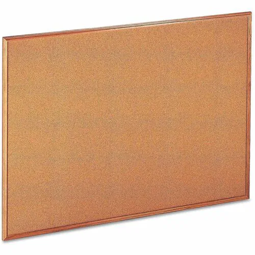 Universal Bulletin Board, Wall-Mount, 48" W x 1.2" D x 36" H, Natural Cork Surface, Oak Wood Frame, Self-Healing, Horizontal/Vertical