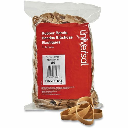 Universal Rubber Bands, #84, 0.5" x 3.5", Beige, 155/PK