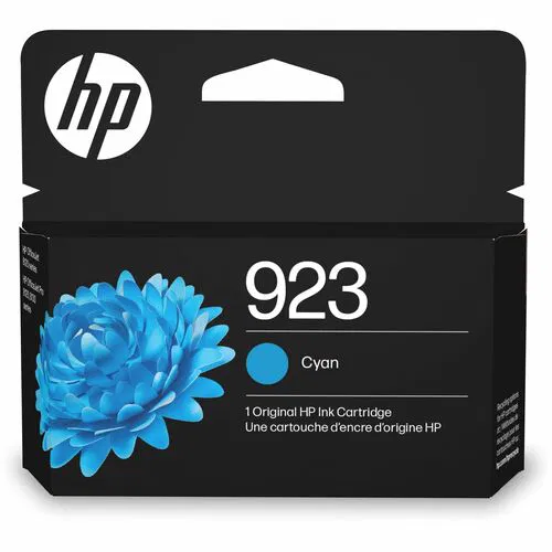 HP 923, (4K0T0LN) Cyan Original Inkjet Ink Cartridge, 400 Page Yield, for OfficeJet Pro 8120/8130 Series