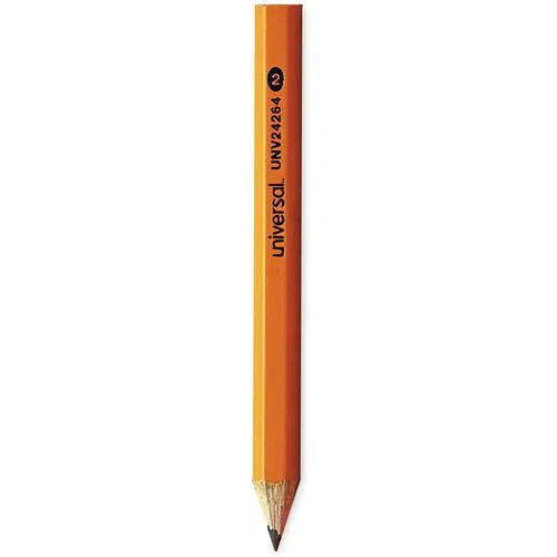 Universal Wood Pencil, Mini 3.5", HB/#2 Lead, Pre-Sharpened, Yellow Barrel, Hexagonal Grip, 144/Box
