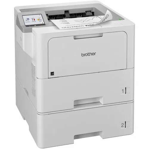 Brother HL-L6415DWT Laser Printer, Desktop, Monochrome, 52 ppm, Automatic Duplex, 1,140-Sheet Input, Gigabit Ethernet, Wi-Fi Direct