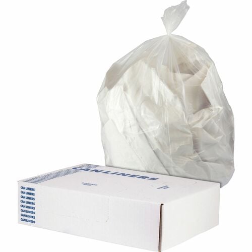 Heritage Trash Bag, 33 gal, 33 in W x 39 in H, 2 mil LLDPE, Star-Bottom Seal, Clear, 100/CT