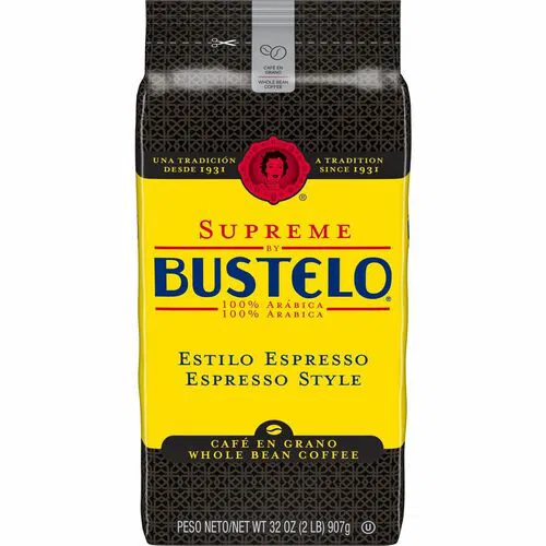 Supreme by Bustelo, Coffee, 2 lb, Medium-Dark Roast, Whole Bean, Espresso-Style
