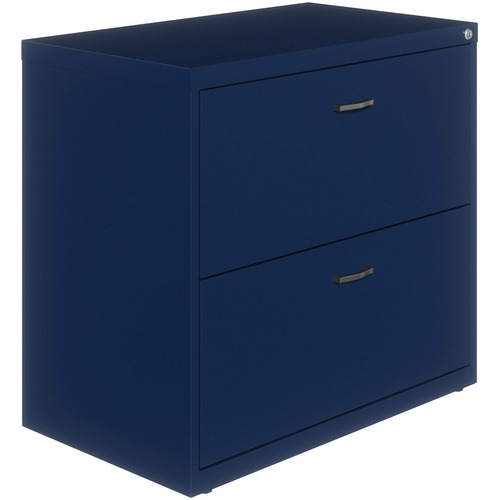 NuSparc File Cabinet, Home Office, 2-Drawer Lateral, Letter, 30" W x 17.6" D x 27.7" H, Blue Steel, Removable Lock