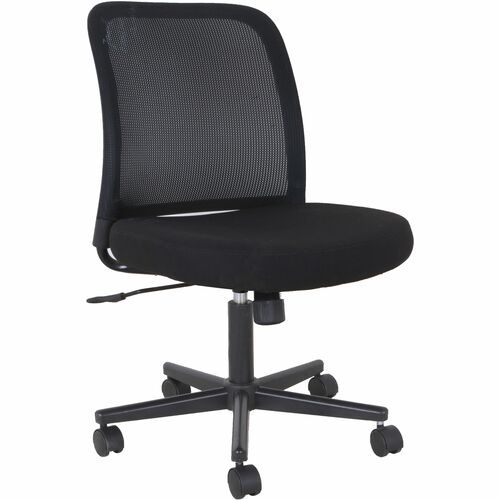 NuSparc Armless Task Chair, Mesh Back, Pneumatic Height Adjustment, Tilt Lock, 360-Degree Swivel, Dual-Wheel Casters, 250 lb Capacity, Black