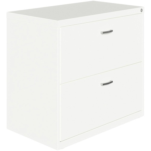 NuSparc File Cabinet, Home Office, 2-Drawer Lateral, Letter Filing, 30" x 17.6" x 27.7", White Steel, Removable Lock