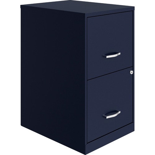 NuSparc File Cabinet, Home Office, 2-Drawer, Letter-Size Filing, 14.2 in W x 18 in D x 24.5 in H, Locking Drawers, Steel, Blue