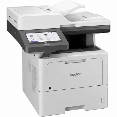 Brother MFC-L6810DW Monochrome Laser Multifunction Printer, 52 ppm, 1200 x 1200 dpi, 620-Sheet, 7" Touchscreen, Gigabit Ethernet/Wireless, Gray