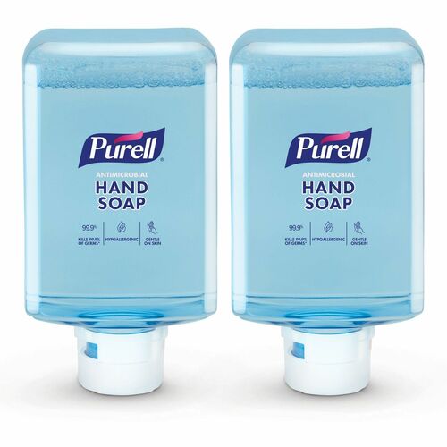 PURELL® ES10 Antimicrobial Foaming Hand Soap - 1.27 quart - Touchless Dispenser - Kill Germs, Dirt Remover, Soil Remover - Hand - Moisturizing - Clear - Dye-free, Phthalate-free, Paraben-free, Triclosan-free, Bio-based, Scented - 2 / Carton