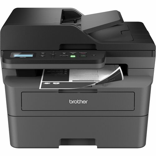 Brother DCP-L2640DW Laser Multifunction Printer, Monochrome, Wireless, Duplex, 250-Sheet Tray, 50-Page ADF, 23.6 ppm, 1200 x 1200 dpi, Gray