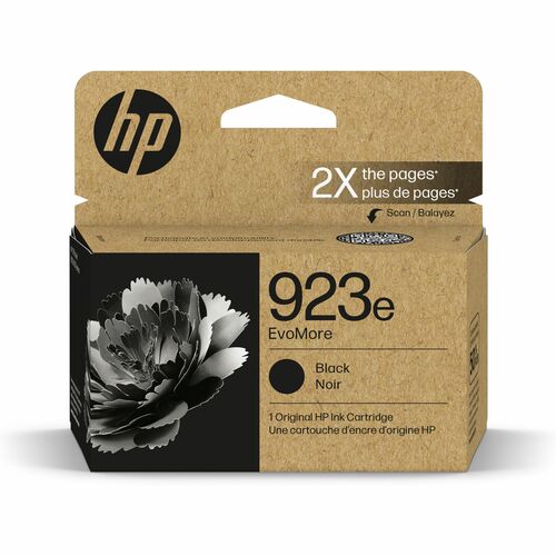 HP 923e, (4K0T7LN) Ink Cartridge, Black, High Yield 1,000 Pages, Inkjet, Carbon Neutral, for OfficeJet Pro 8120e/8122e/8130e