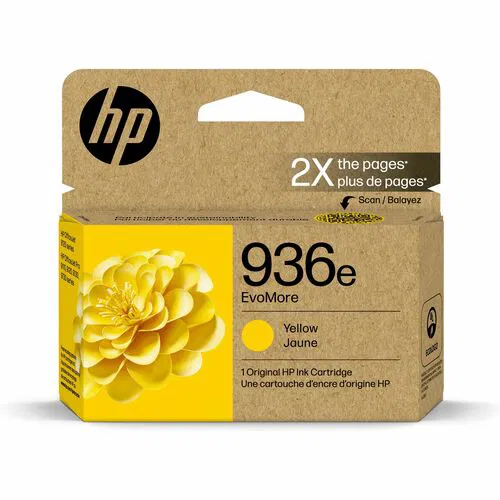 HP 936e (4S6V5LN) Ink Cartridge, EvoMore Original Yellow, High-Yield 1,650 Page Yield, for OfficeJet Pro 9100/9700 Series