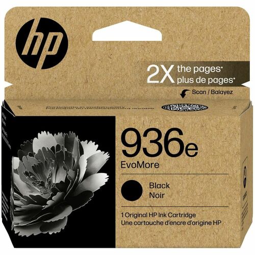 HP 936e (4S6V6LN) Ink Cartridge, EvoMore, Black, High-Yield, 2,500-Page Yield, for OfficeJet Pro 9100/9700 Series