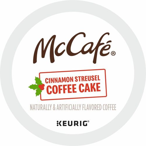 McCafé® K-Cup Cinnamon Streusel Cake Coffee - Compatible with Keurig K-Cup Brewer - Light - 24 K-Cup - K-Cup - Cinnamon Streusel Coffee Cake - Kosher - 24 / Box