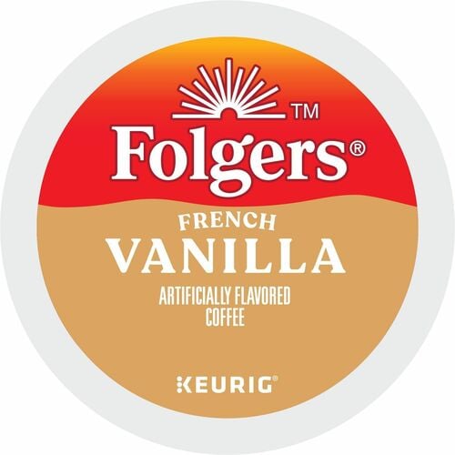 Folgers® K-Cup French Vanilla Coffee - Compatible with Keurig K-Cup Brewer - Medium - 24 K-Cup - K-Cup - French Vanilla, Creamy Vanilla, Arabica - Kosher - 24 / Box