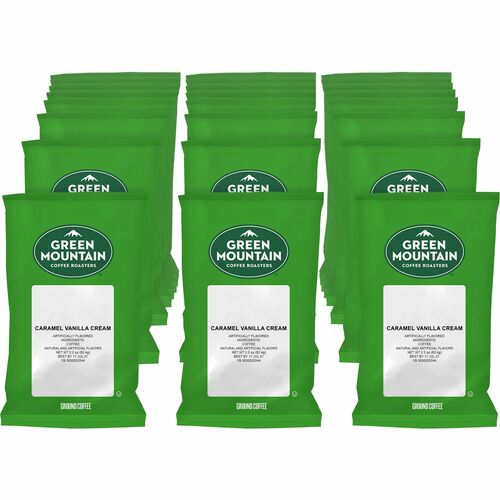 Green Mountain Coffee Roasters® Caramel Vanilla Cream Coffee - Light - 2.2 oz - Caramel Vanilla Cream, Brown Sugar, Buttery Caramel, Creamy Vanilla - Kosher - 50 / Carton