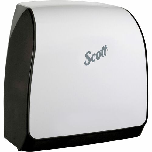 Scott Paper Towel Dispenser, Slimroll, Touchless, Refillable, White Plastic, 12.7" W x 7.2" D x 13" H, for Scott Towels