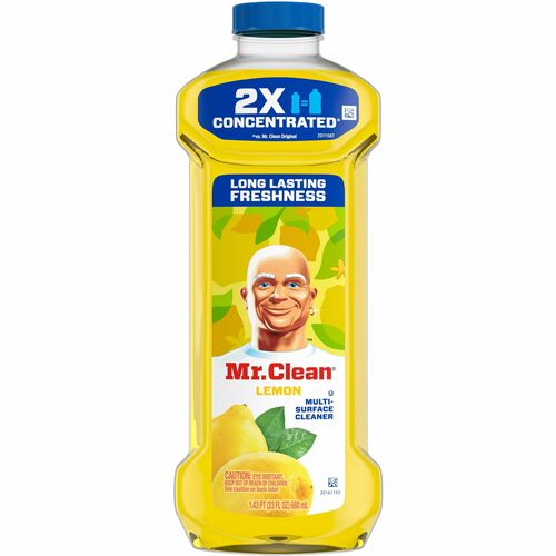 Mr. Clean Multi-Surface Cleaner, 2X Concentrated Liquid, 23 fl oz, Lemon Scent, Phosphate-Free, Long-Lasting