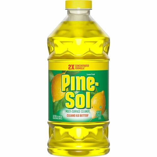 Pine-Sol Multi-Surface Cleaner - For Multi Surface - Concentrate - Liquid - 40 fl oz (1.3 quart) - Lemon Fresh Scent - Deodorize, Disinfectant, Dilutable - Yellow - 1 Each