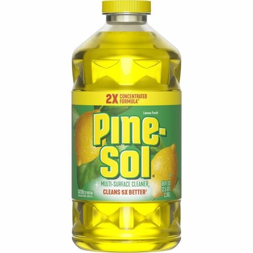 Pine-Sol Multi-Surface Cleaner - For Multi Surface - Concentrate - Liquid - 80 fl oz (2.5 quart) - Lemon Fresh Scent - Deodorize, Disinfectant, Dilutable - Yellow - 1 Each
