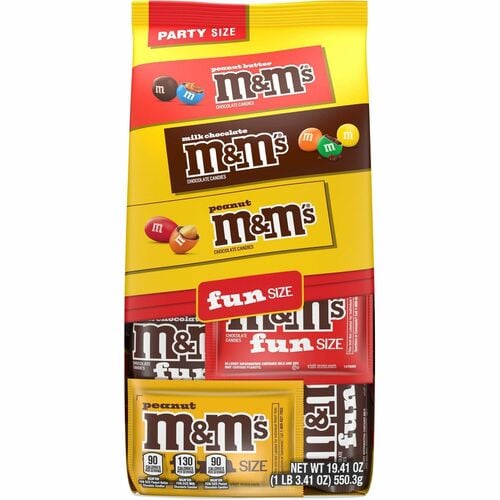 M&M's Chocolate Candies Lovers Variety Bag - Milk Chocolate, Peanut Butter, Caramel Pack - 1 Each