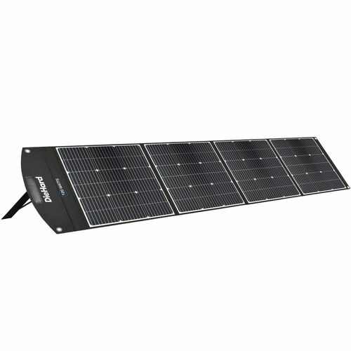 DieHard Solar Panel, Foldable 120W, 31.5" W x 10.5 ft D, Rich Black, Water-Resistant, Adjustable Stand, for Portable Power Station